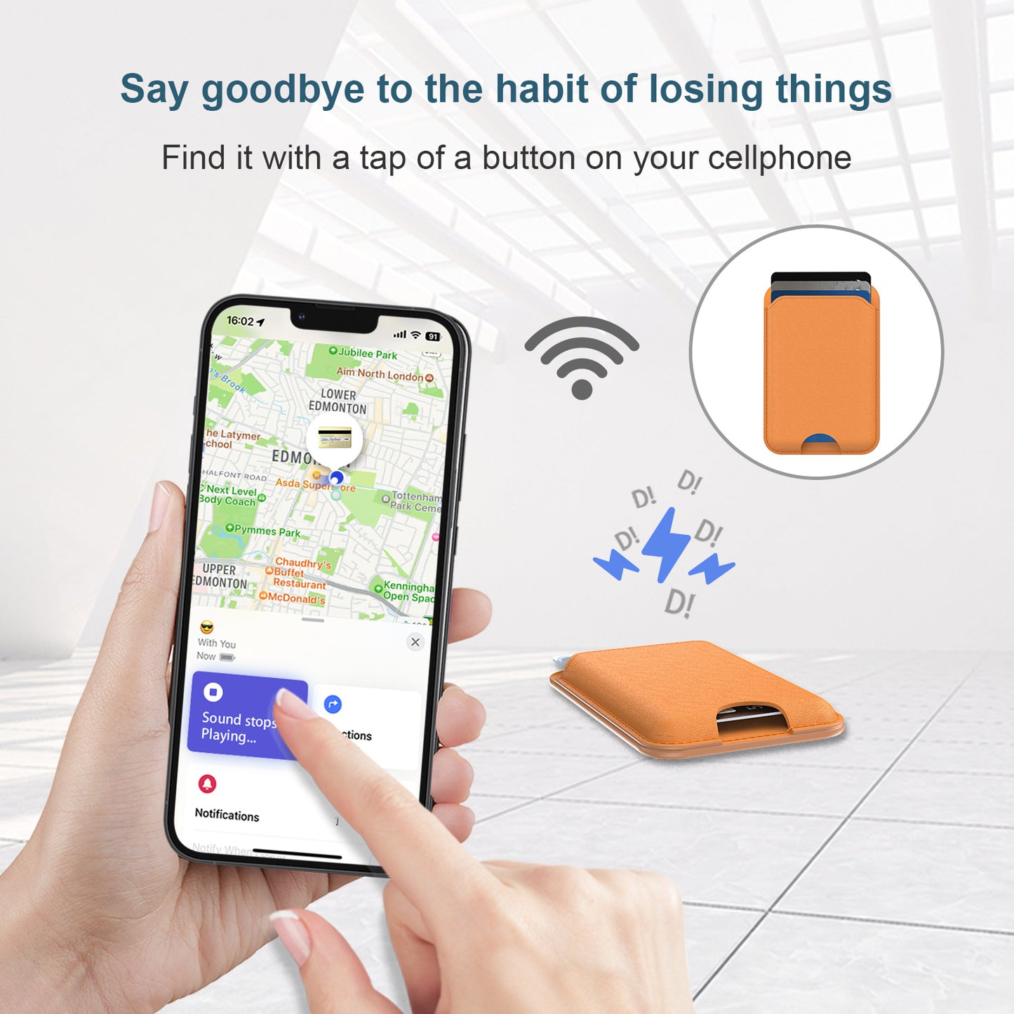 MagSafe Wallet with Apple Find My Support - Magnetic SIM Card Holder for iPhone 17/16/15/14/13/12 Series - Ultra-thin Leather 7-Card Slot Wallet,IP68 Water Resistant,GPS Support