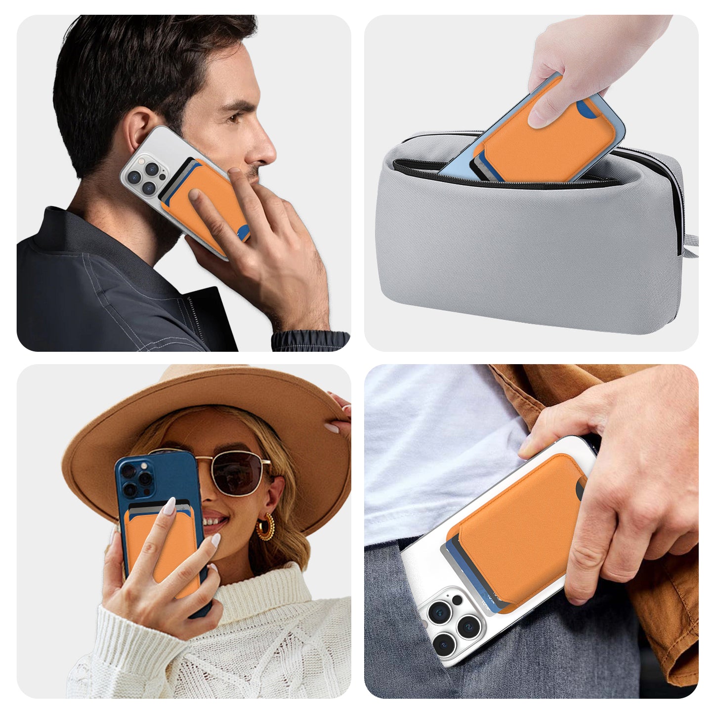 MagSafe Wallet with Apple Find My Support - Magnetic SIM Card Holder for iPhone 17/16/15/14/13/12 Series - Ultra-thin Leather 7-Card Slot Wallet,IP68 Water Resistant,GPS Support