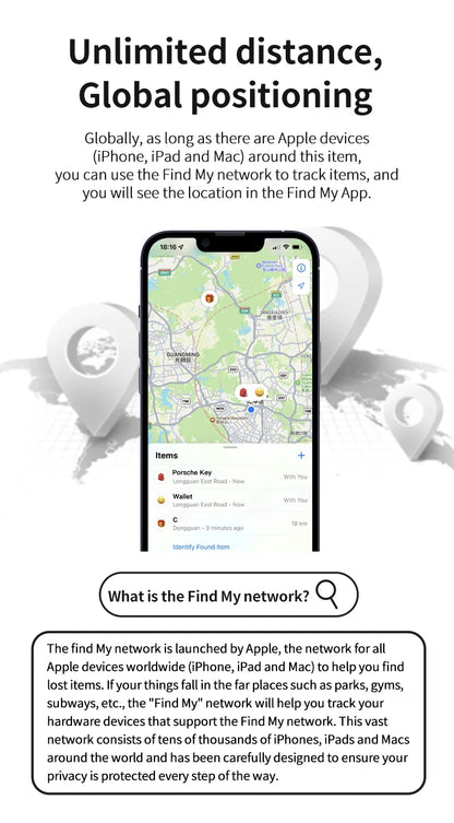 Localizador de ubicación GPS con certificación Apple MFi 