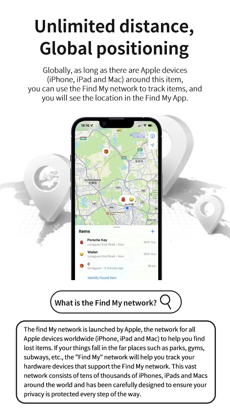 Wholesale 3v 3mA MFi certified GPS AGPS location card tracker finder find my air tag wallet card loss prevention device