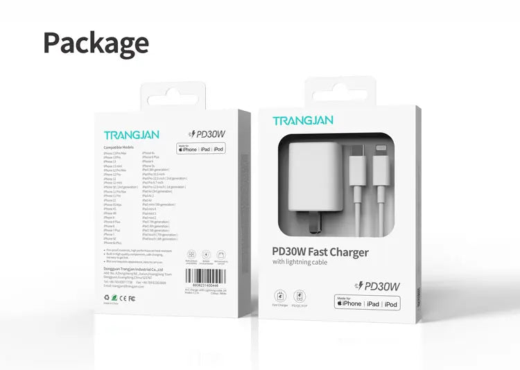 Fast Charge 3.0 USB Charger 30W QC USB Wall Charger US USB-C Power Adapter