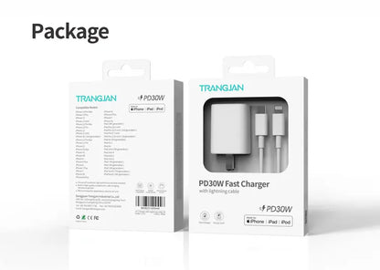 Fast Charge 3.0 USB Charger 30W QC USB Wall Charger US USB-C Power Adapter