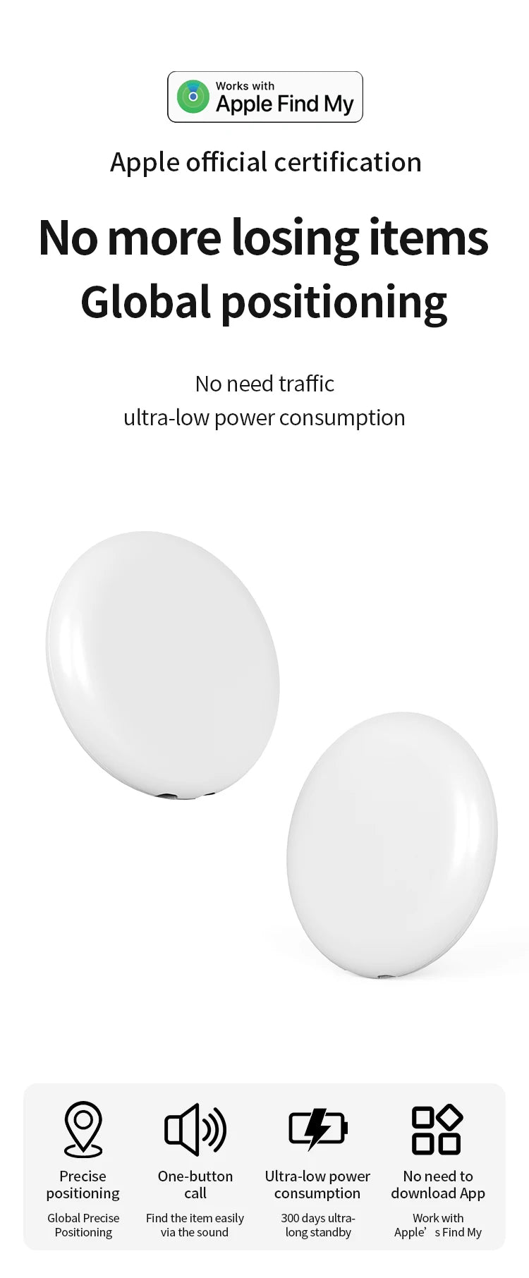 Wholesale 3v 3mA MFi certified GPS AGPS location card tracker finder find my air tag wallet card loss prevention device