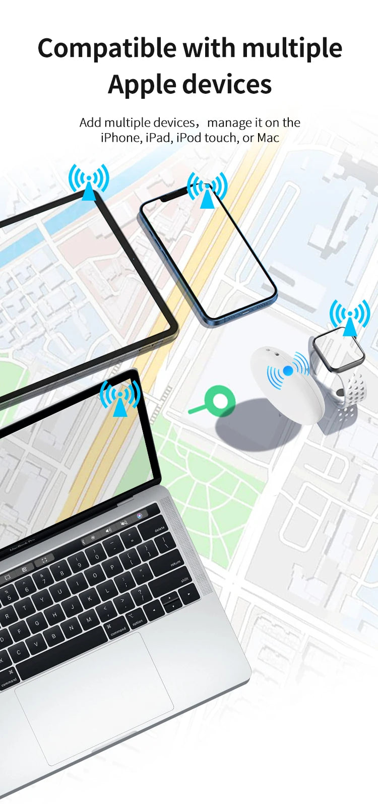 Wholesale 3v 3mA MFi certified GPS AGPS location card tracker finder find my air tag wallet card loss prevention device