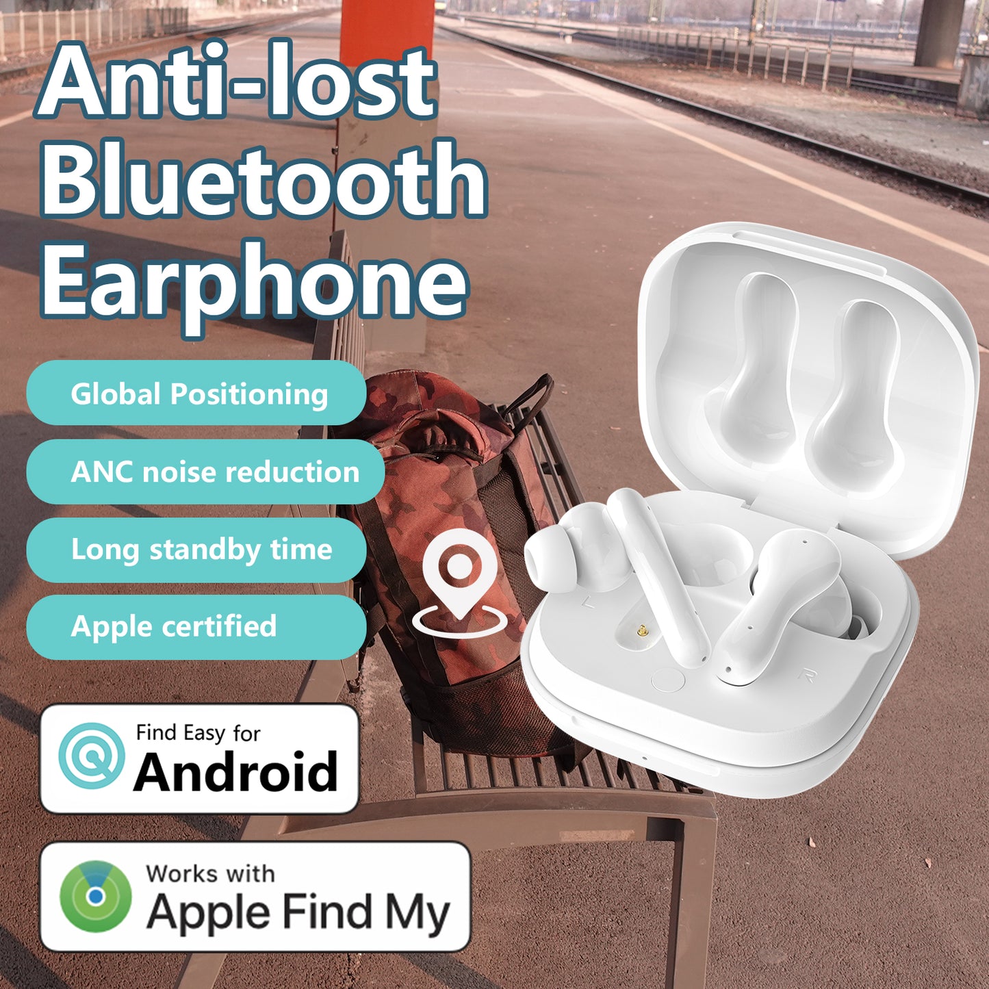 Auriculares Bluetooth con función de posicionamiento