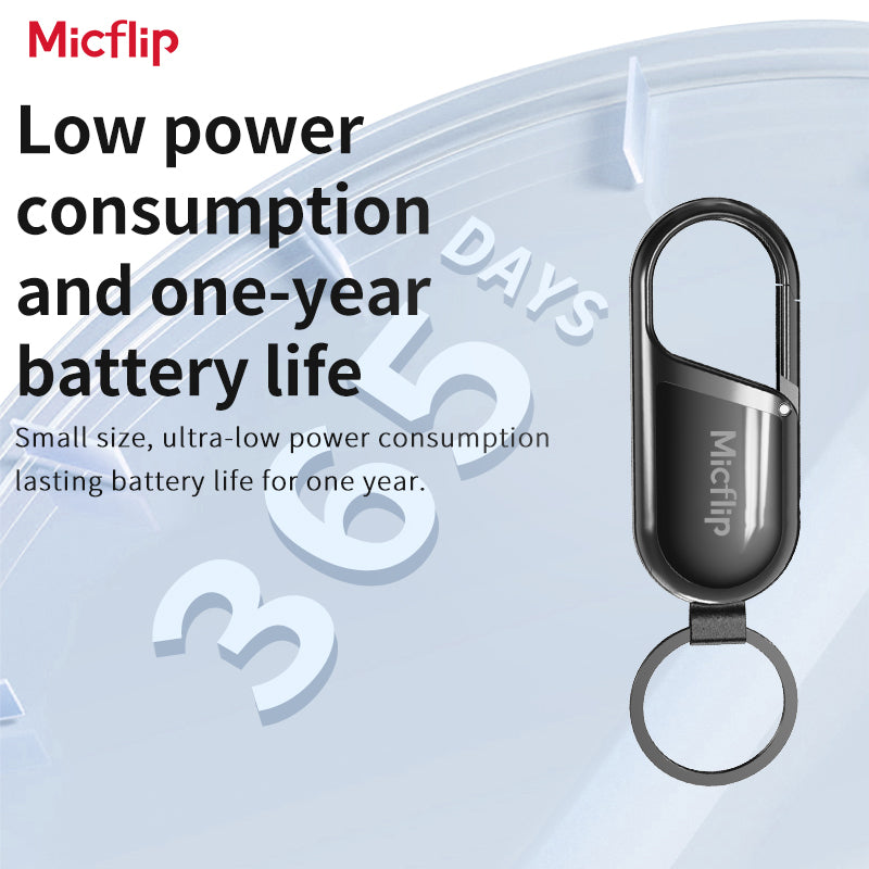MicFlip Smart Anti-Loss Keychain Tracker -Supports Apple Find My 365-Day Long Battery Life Durable Composite Gold Material