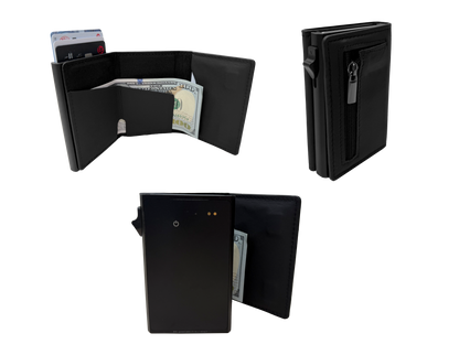 Business Magsafe Wallet Strong Magnetic Card Holder Pop Up Minimalist Wallet Leather Bank Cardholder Case work with Find my APP