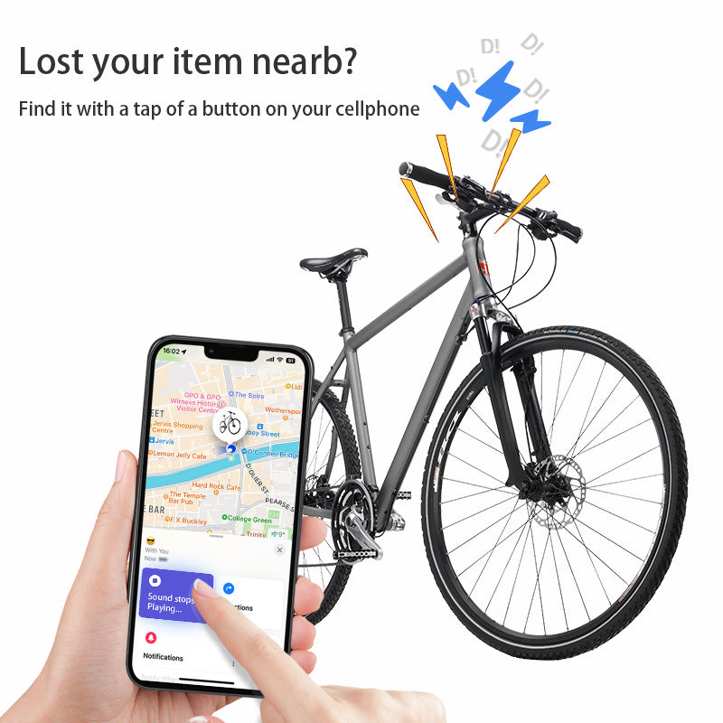 Anti-Theft Bike Mount Bicycle Front Fork Down Tube Bracket for Air Tag Waterproof Tracker Mount Holder Headset Cap Cove for Bike
