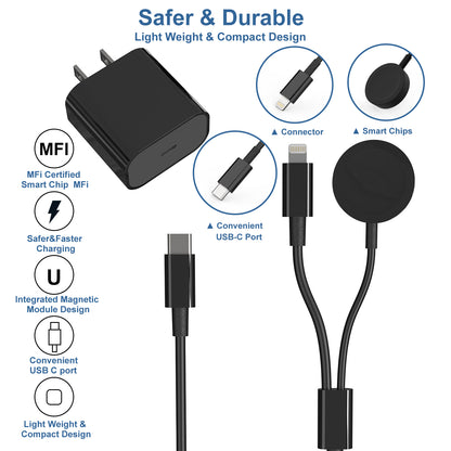 Portable 2 in 1 Magnetic Watch Wireless Charger