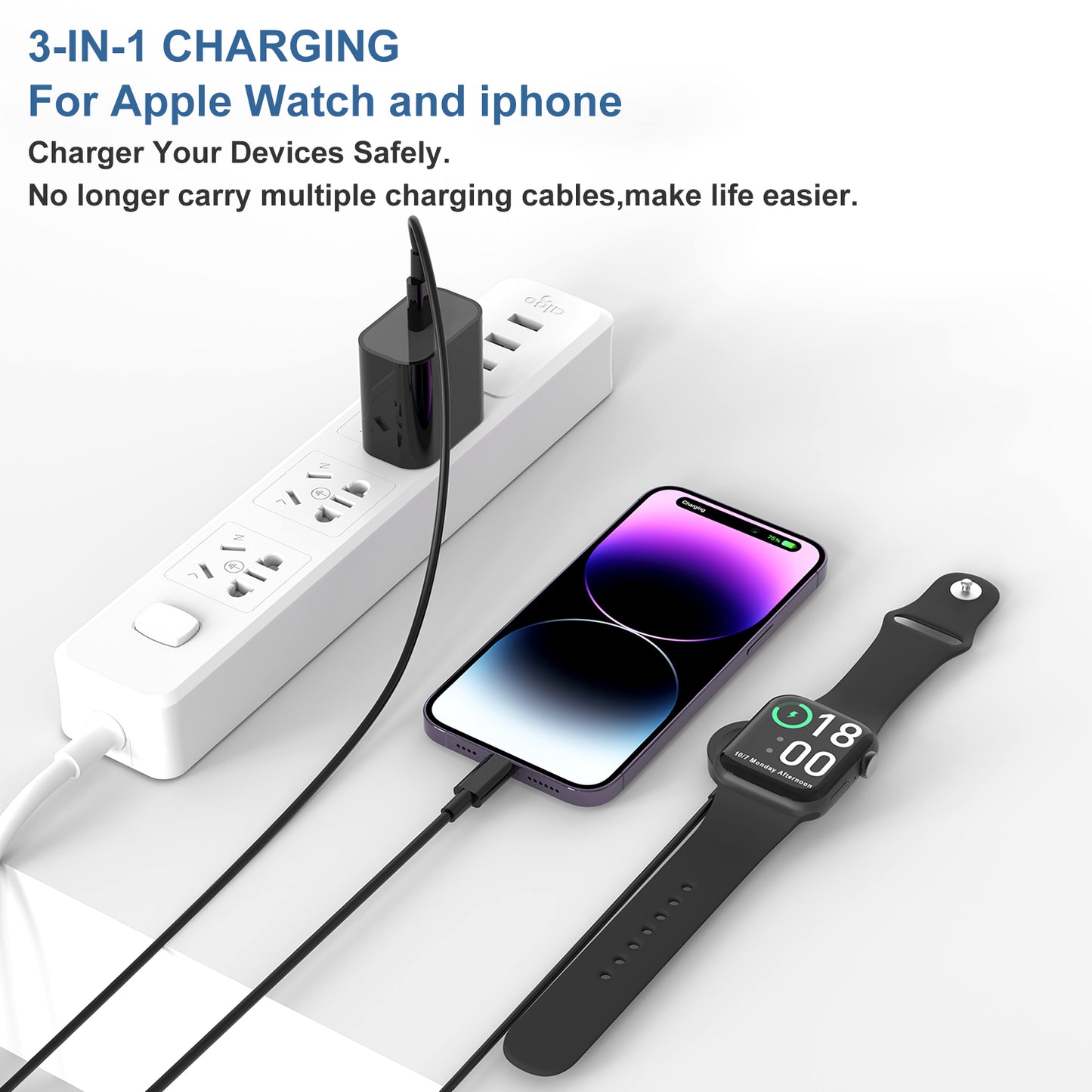 Portable 2 in 1 Magnetic Watch Wireless Charger