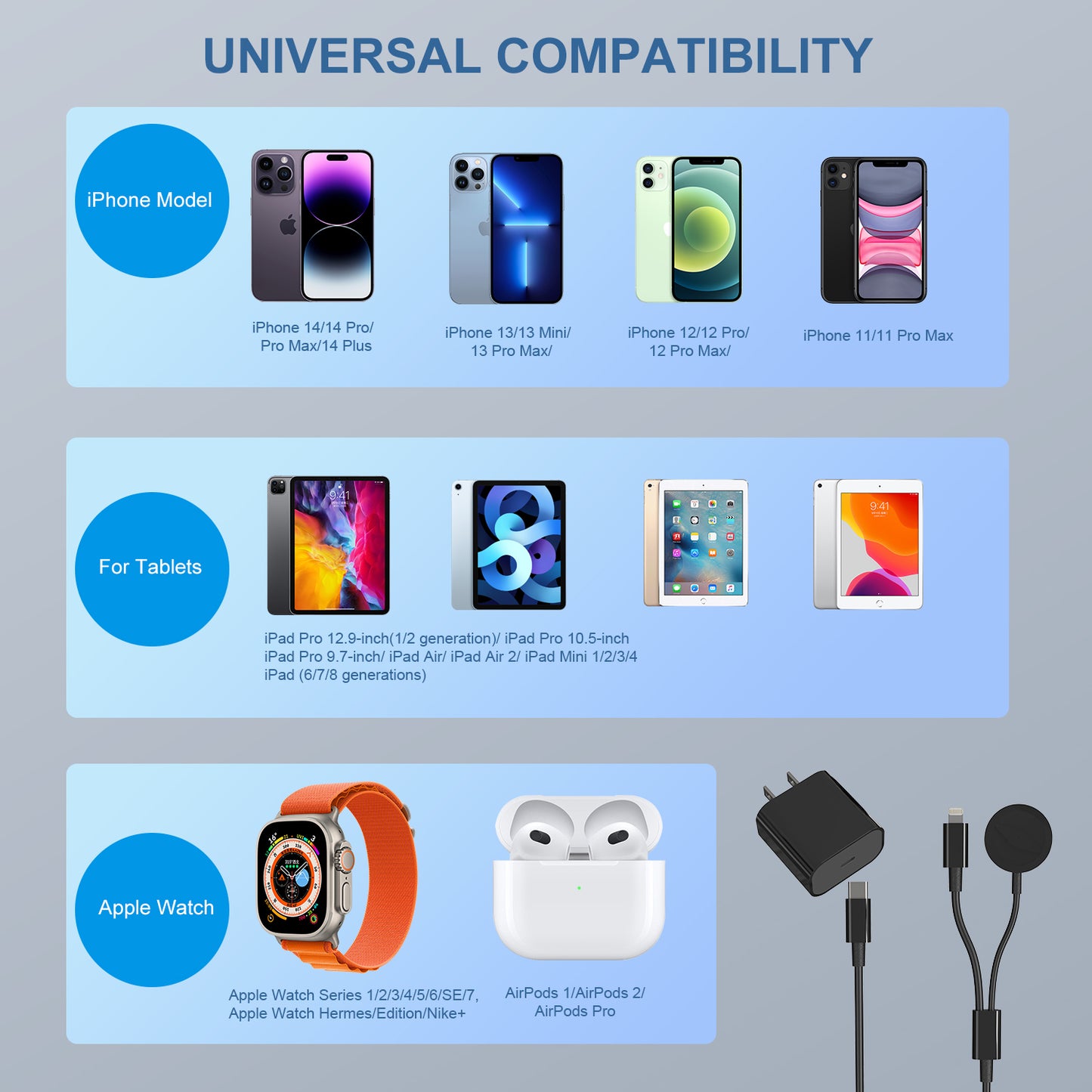 Portable 2 in 1 Magnetic Watch Wireless Charger