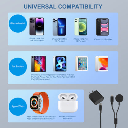 Portable 2 in 1 Magnetic Watch Wireless Charger