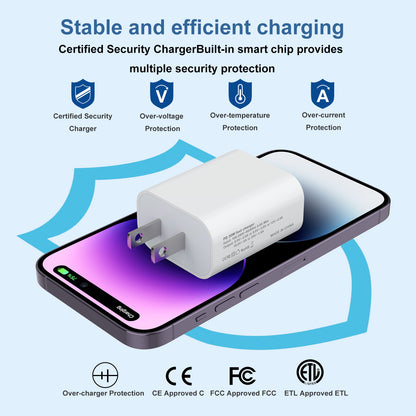 Cargador para Apple Watch blanco con cargador de 30 W para EE. UU. 