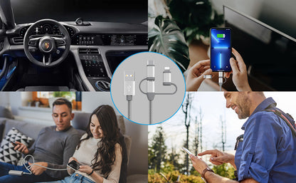 Apple MFi Certified 3-in-1 Charging Cable Adapter