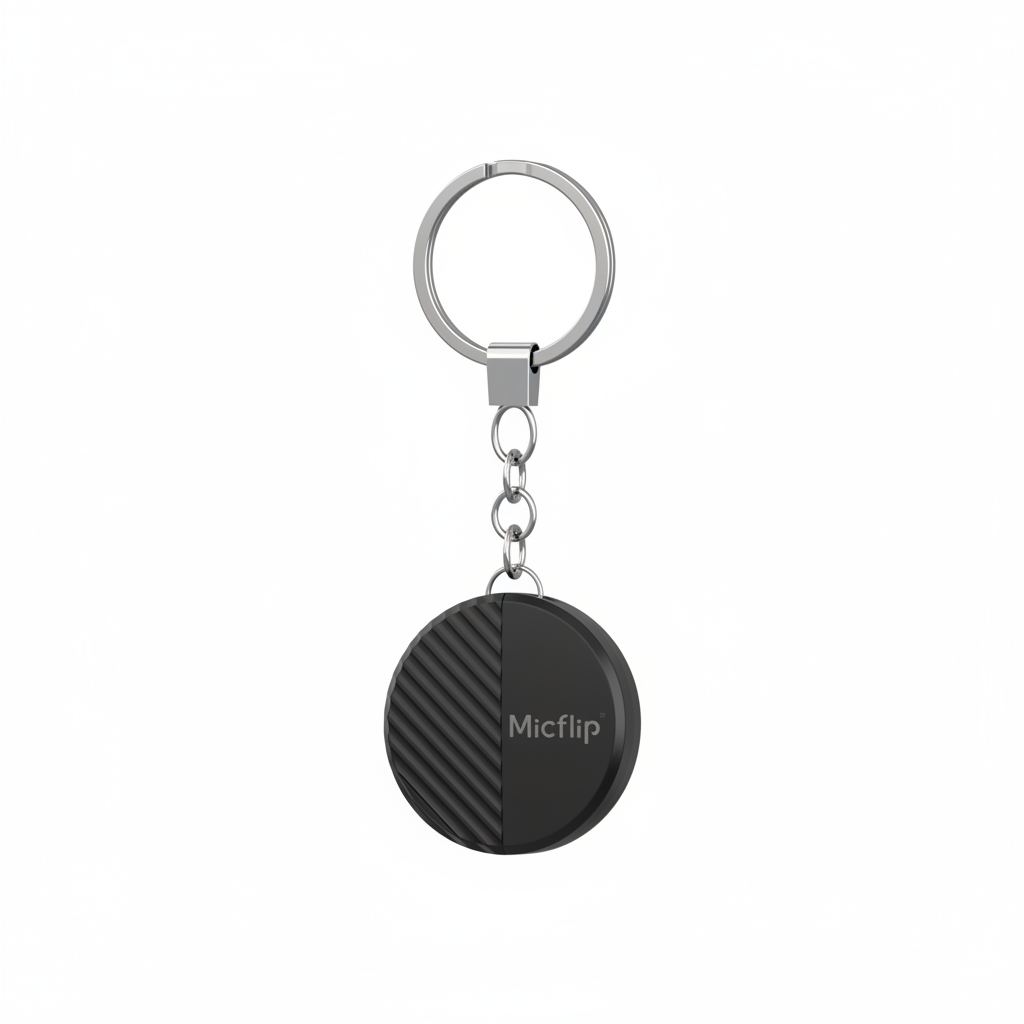 Micflip Keychain Tracker - White Background